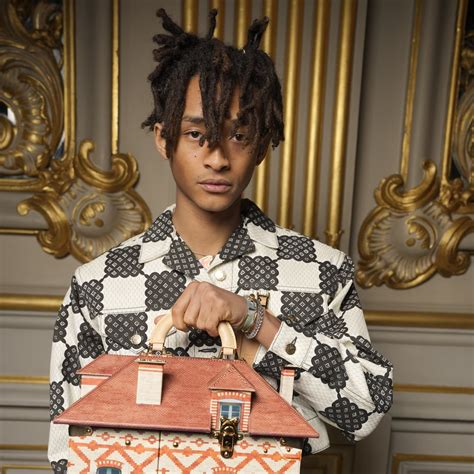 Jaden Smith’s Louis Vuitton Dollhouse Bag at Fall 2023 Show.